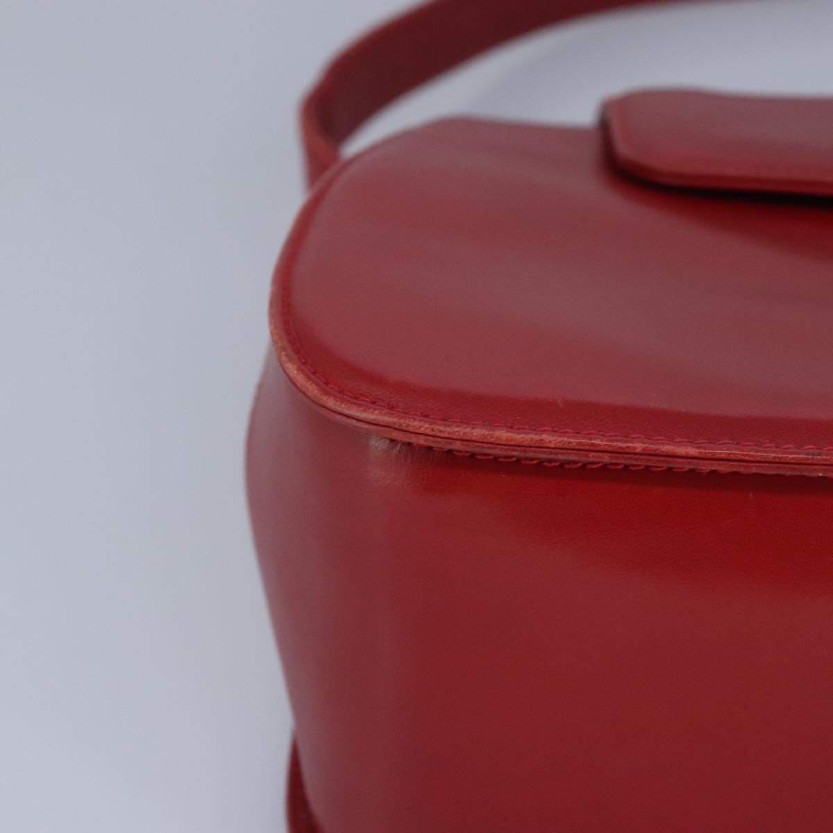 GUCCI Shoulder Bag Leather Red Gold 98126