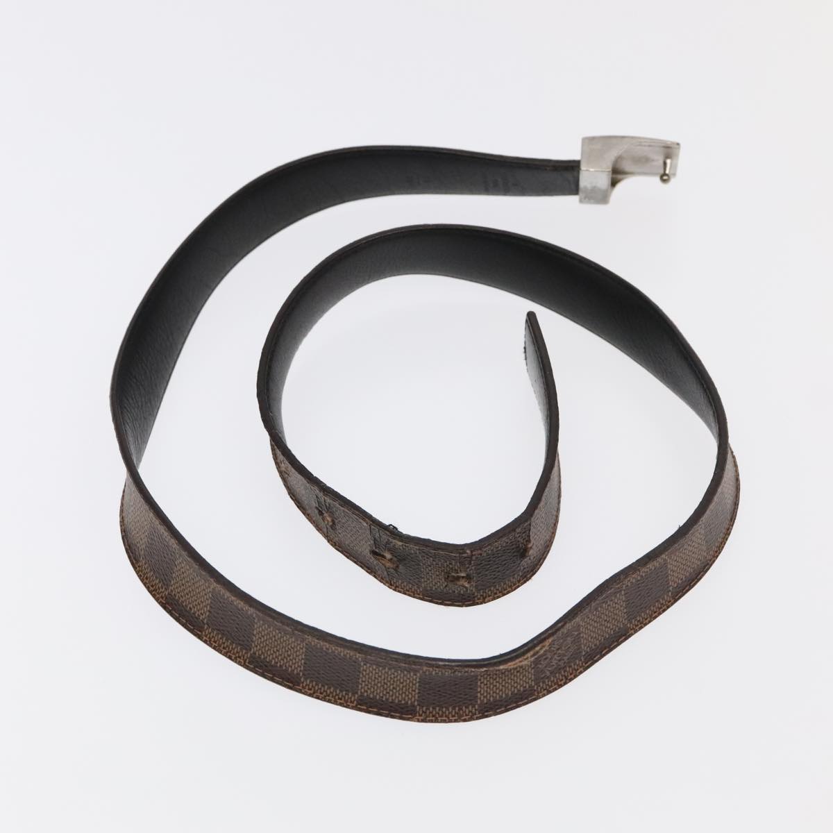LOUIS VUITTON Damier Ebene Belt 2Set LV 98164