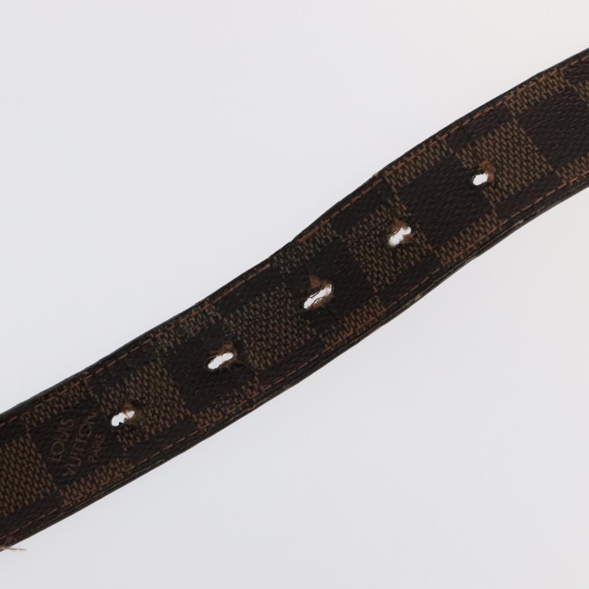 LOUIS VUITTON Damier Ebene Belt 2Set LV 98164