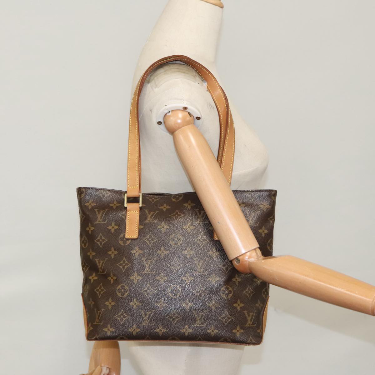 LOUIS VUITTON Monogram Cabas Piano Tote Bag M51148 LV 98165
