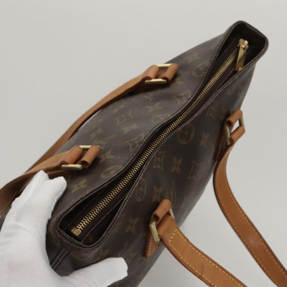 LOUIS VUITTON Monogram Cabas Piano Tote Bag M51148 LV 98165