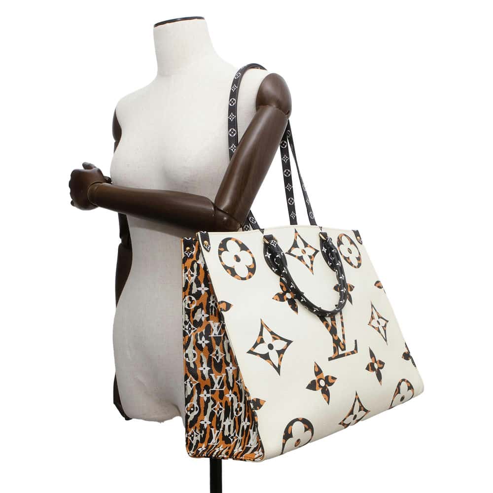 LOUIS VUITTON Onthego Ivoire M44675 Monogram / Jungle Size GM
