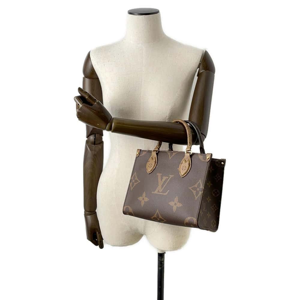 LOUIS VUITTON Onthego Red M46373 Monogram Monogram Reverse Canvas Monogram Giant Size PM
