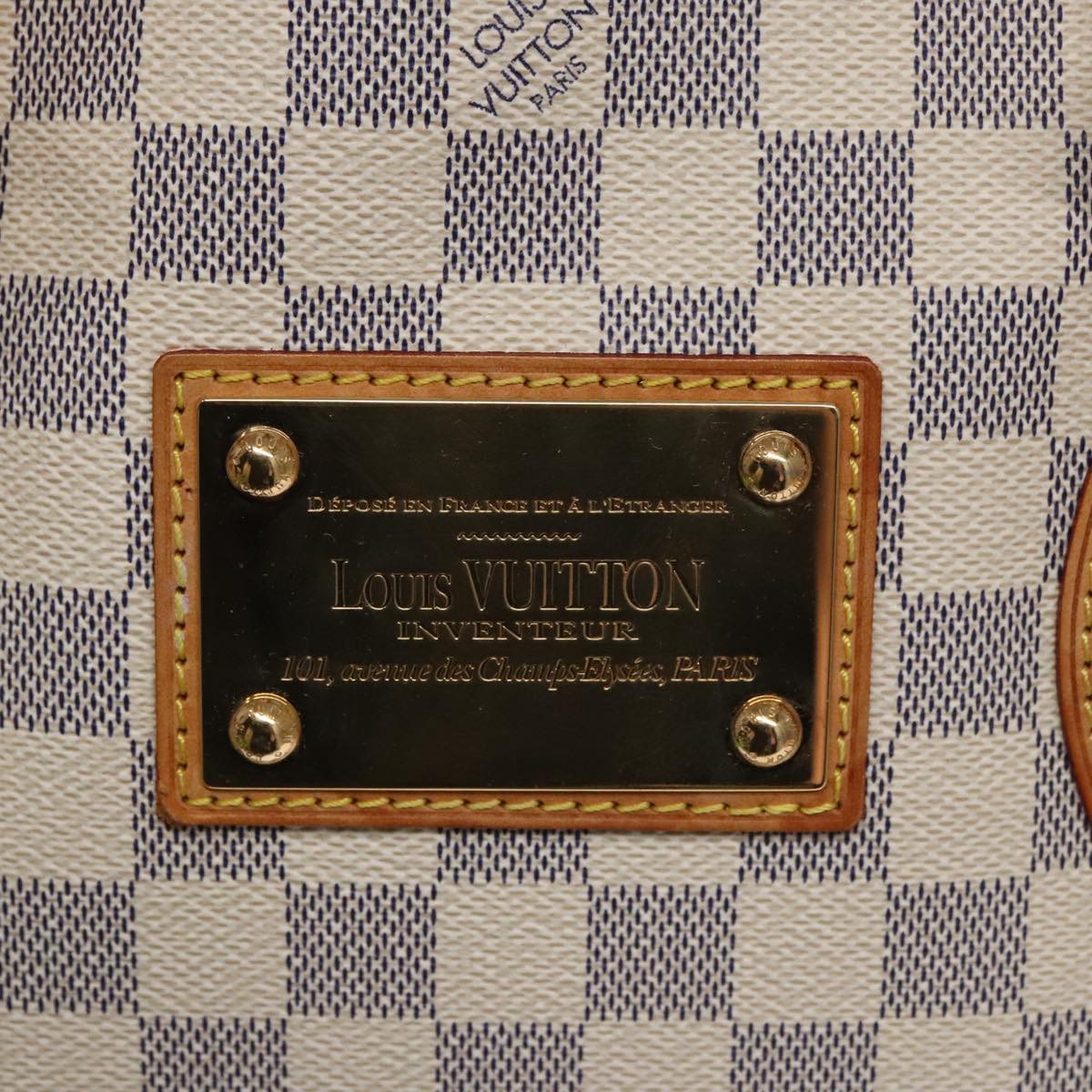 LOUIS VUITTON Damier Azur Hampstead MM Tote Bag N51206 LV 98189