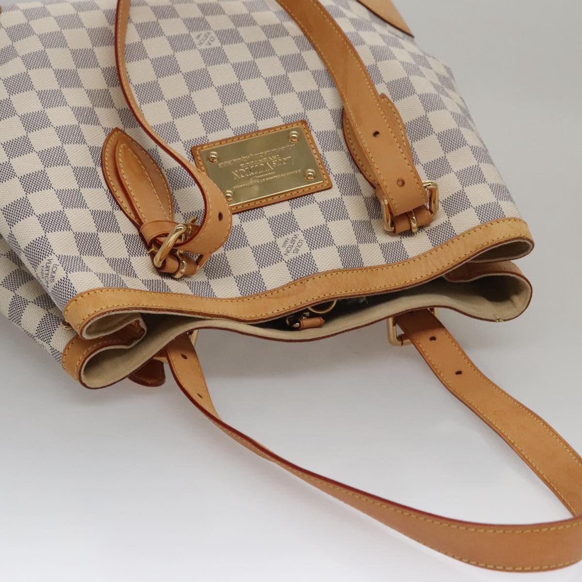 LOUIS VUITTON Damier Azur Hampstead MM Tote Bag N51206 LV 98189