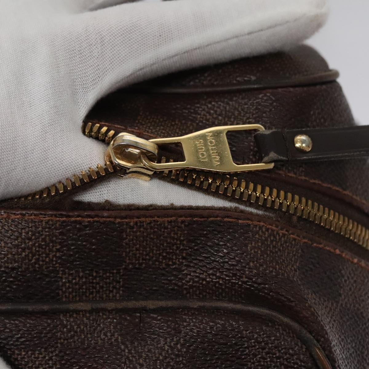 LOUIS VUITTON Damier Ebene Rivington PM Hand Bag N41157 LV 98190