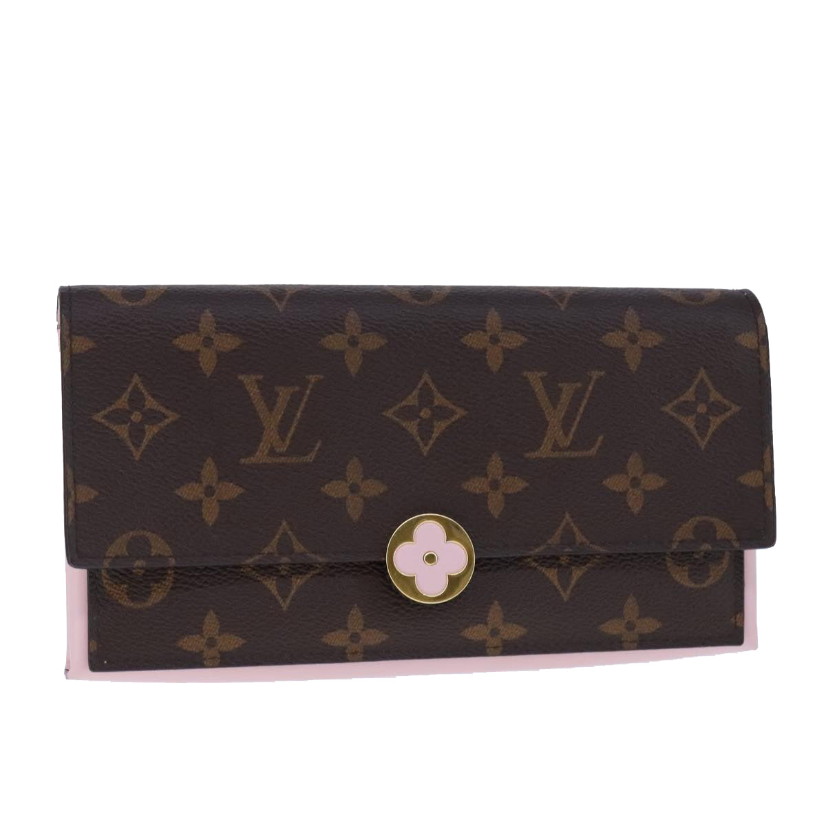 LOUIS VUITTON Monogram Portefeuille Flore Wallet M64586 LV 98192A
