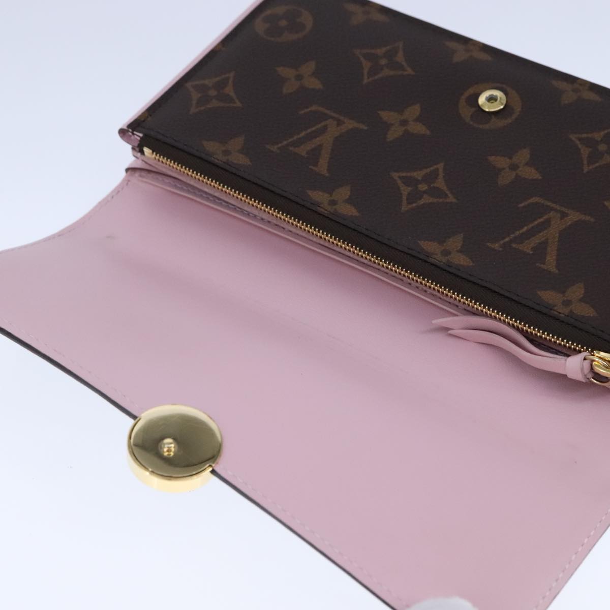 LOUIS VUITTON Monogram Portefeuille Flore Wallet M64586 LV 98192A