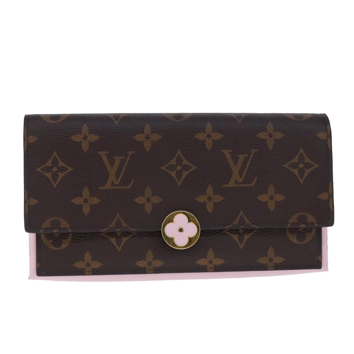 LOUIS VUITTON Monogram Portefeuille Flore Wallet M64586 LV 98192A