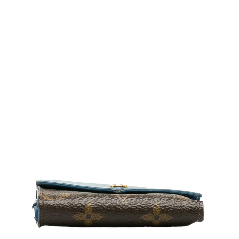 Louis Vuitton Monogram M63881 Long Wallet PVC/Leather Blue-Jean Brown