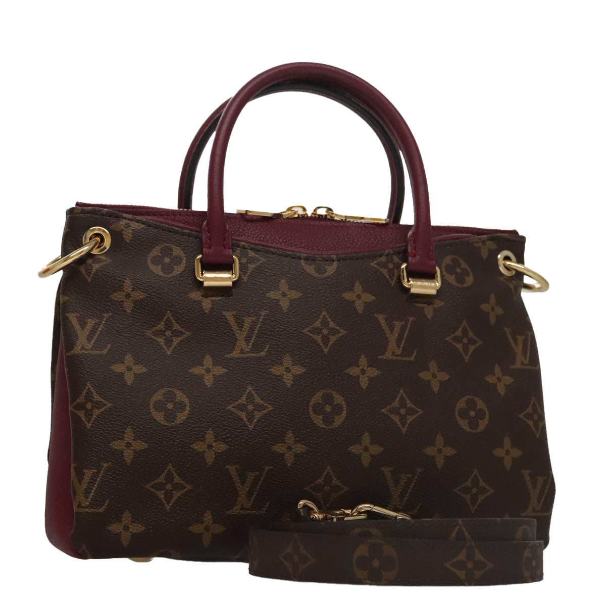 LOUIS VUITTON Monogram Palas BB Hand Bag 2way Bordeaux M42961 LV 98196SA