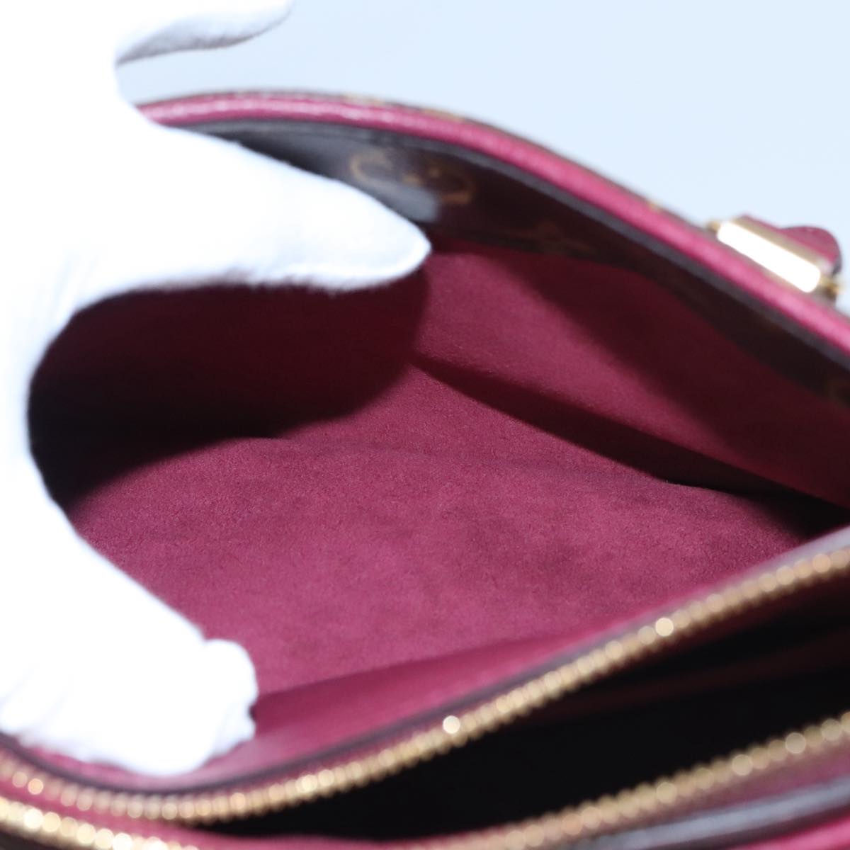 LOUIS VUITTON Monogram Palas BB Hand Bag 2way Bordeaux M42961 LV 98196SA