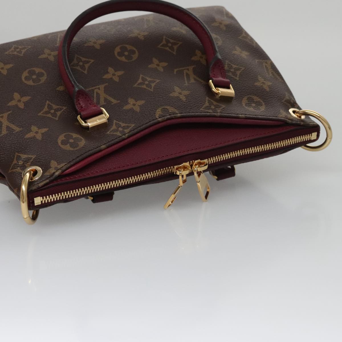 LOUIS VUITTON Monogram Palas BB Hand Bag 2way Bordeaux M42961 LV 98196SA