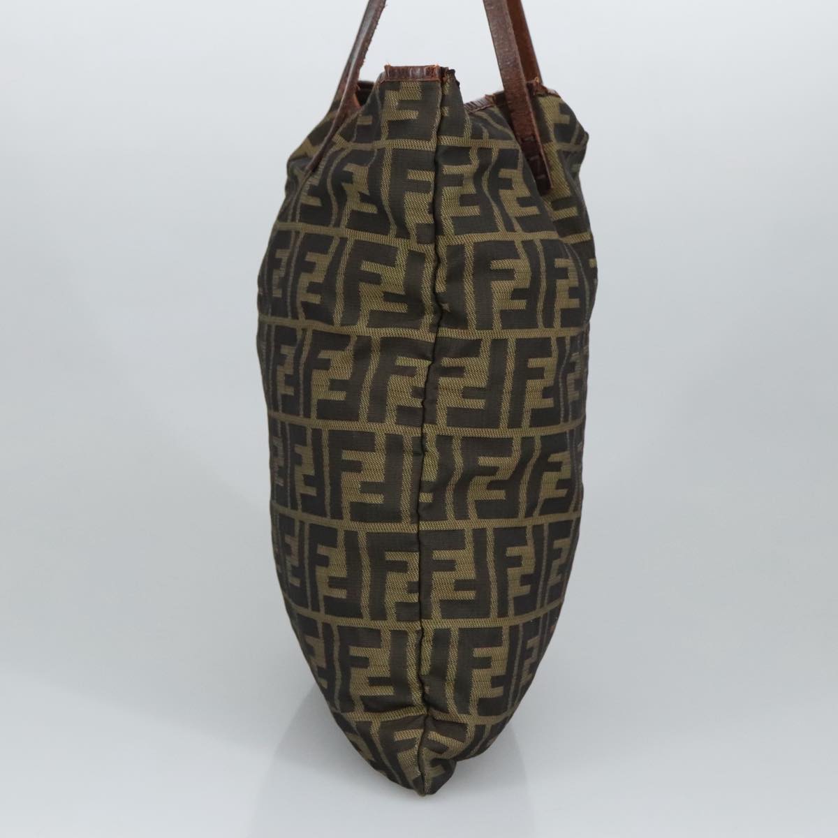 FENDI Zucca Canvas Tote Bag Brown Black 98219