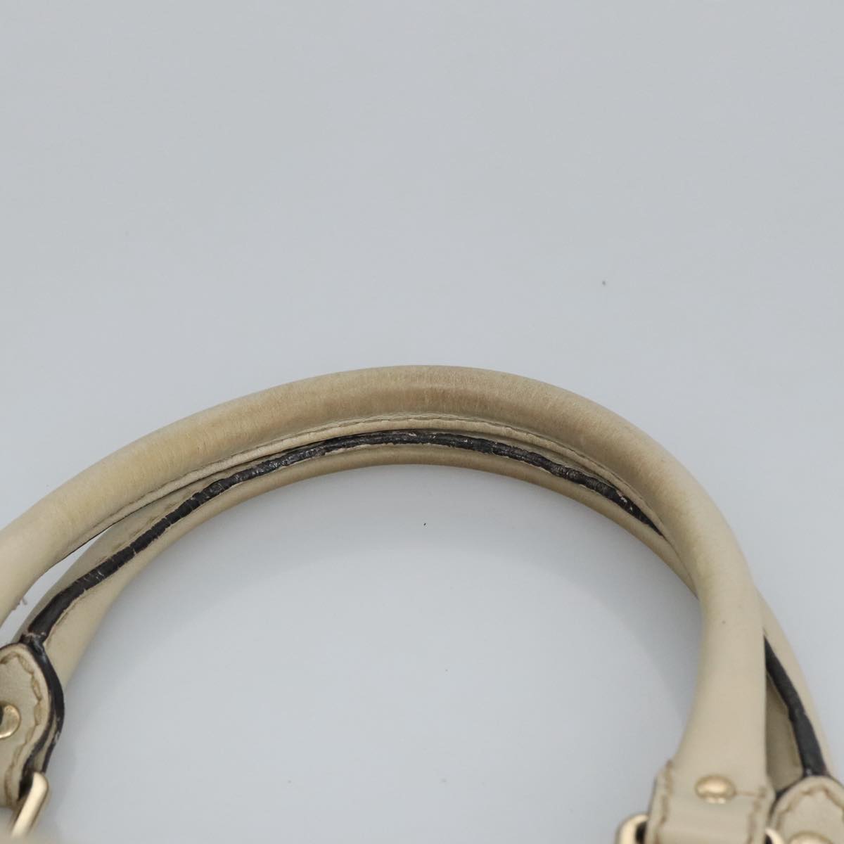 GUCCI GG Canvas Guccissima Hand Bag Leather White Gold 211944 98286