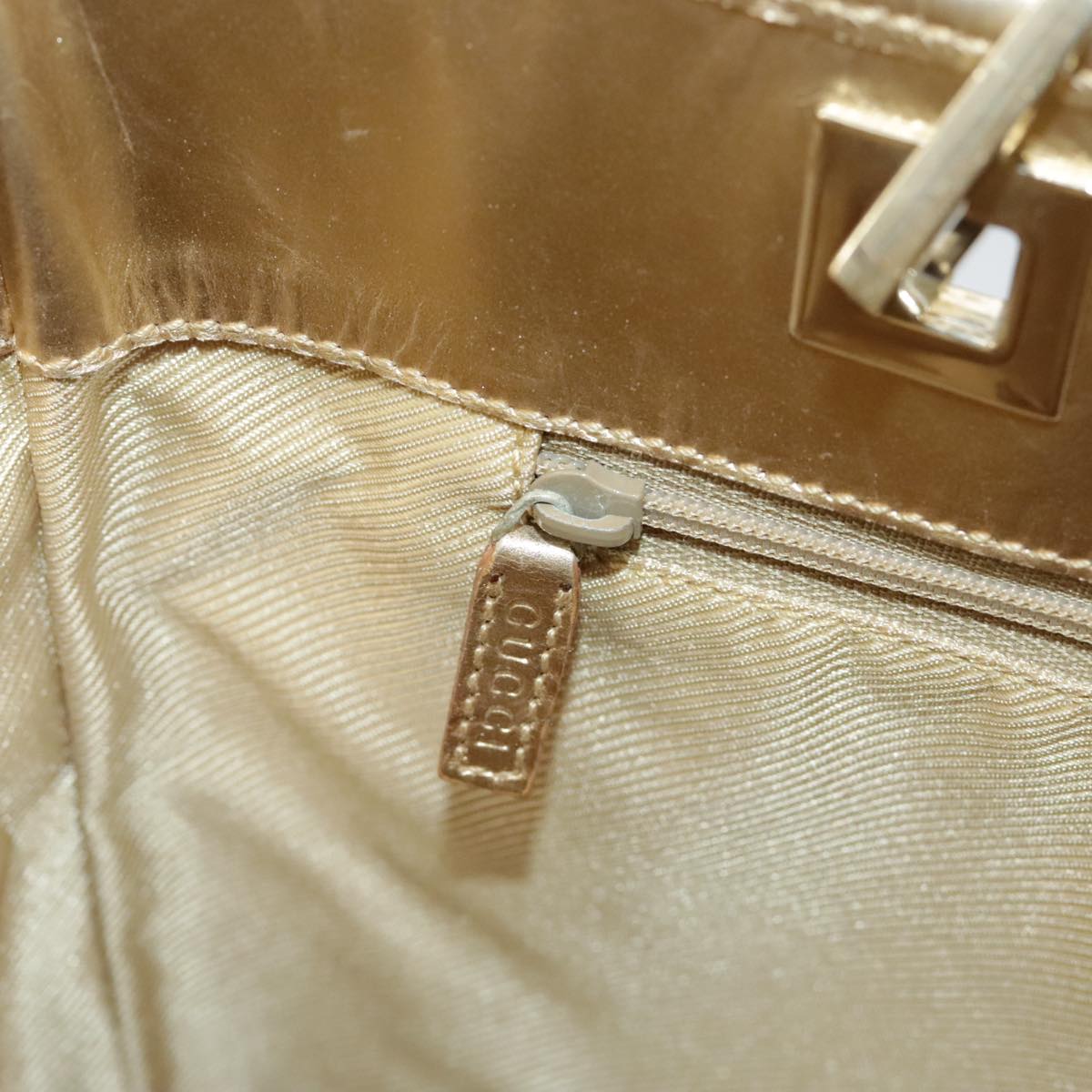 GUCCI GG Canvas Tote Bag Gold Tone Gold 002 1099 98426