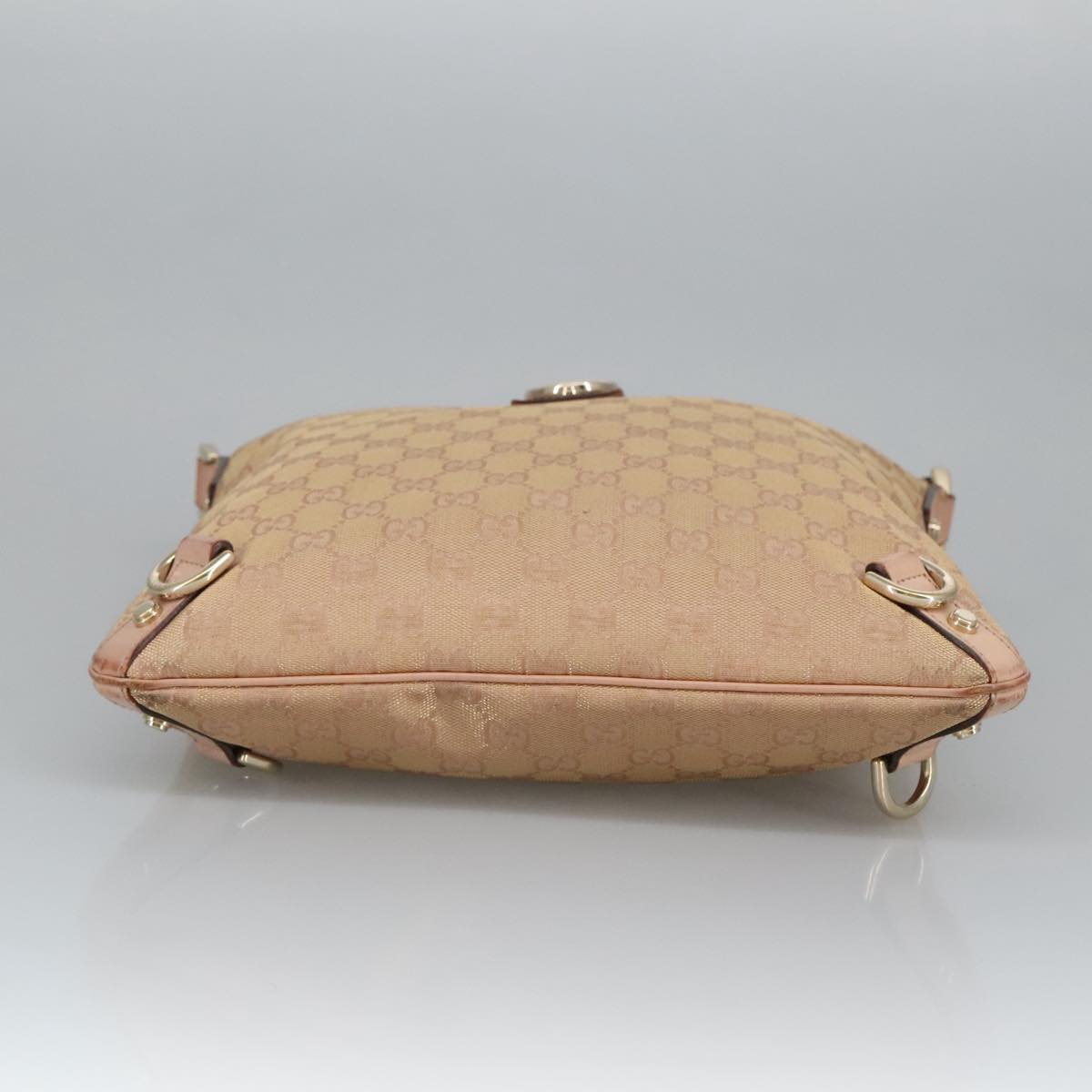 GUCCI GG Canvas Shoulder Bag Pink Gold 131326 98450