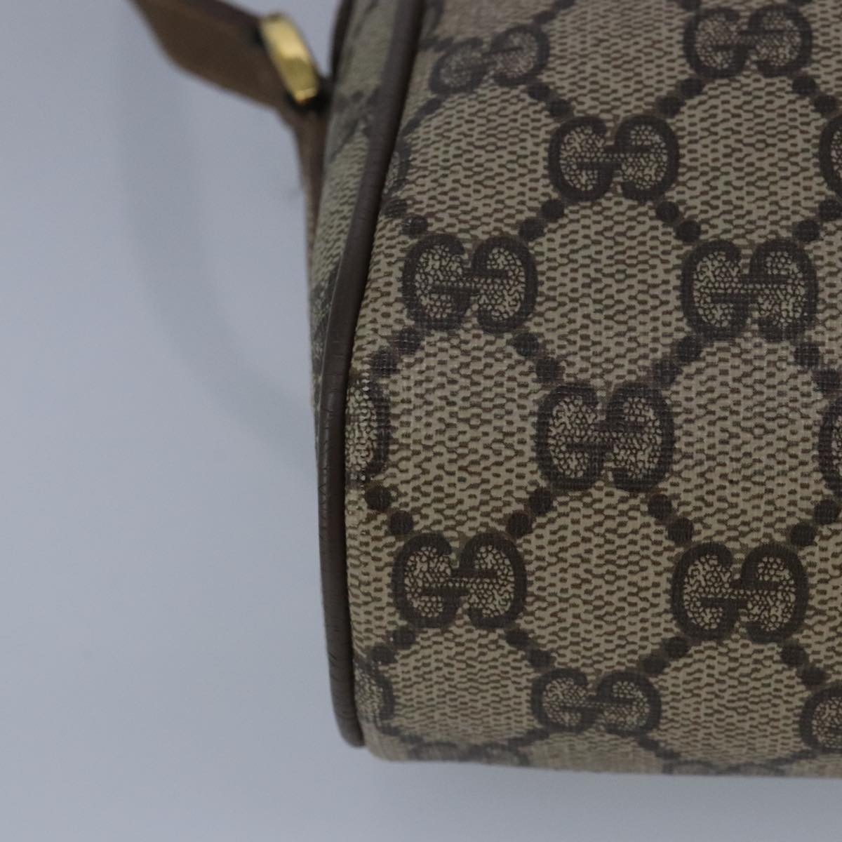 GUCCI GG Supreme Web Sherry Line Shoulder Bag PVC Beige Red 56 02 087 98466