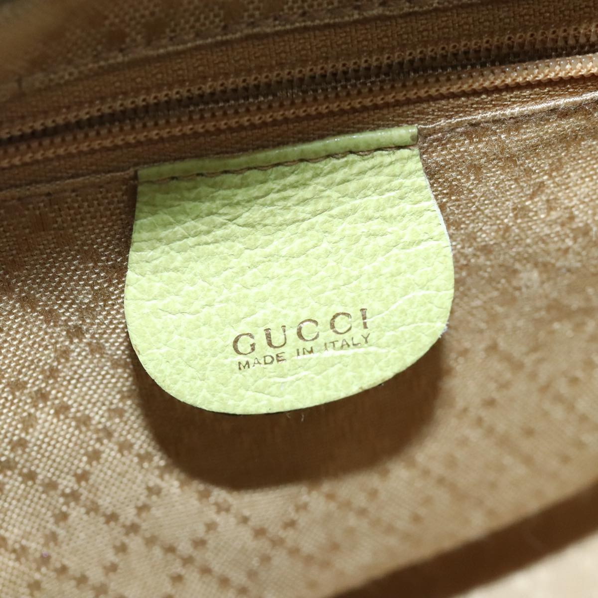 GUCCI Bamboo Hand Bag Suede 2way Gold Light green 000 122 0316 98469