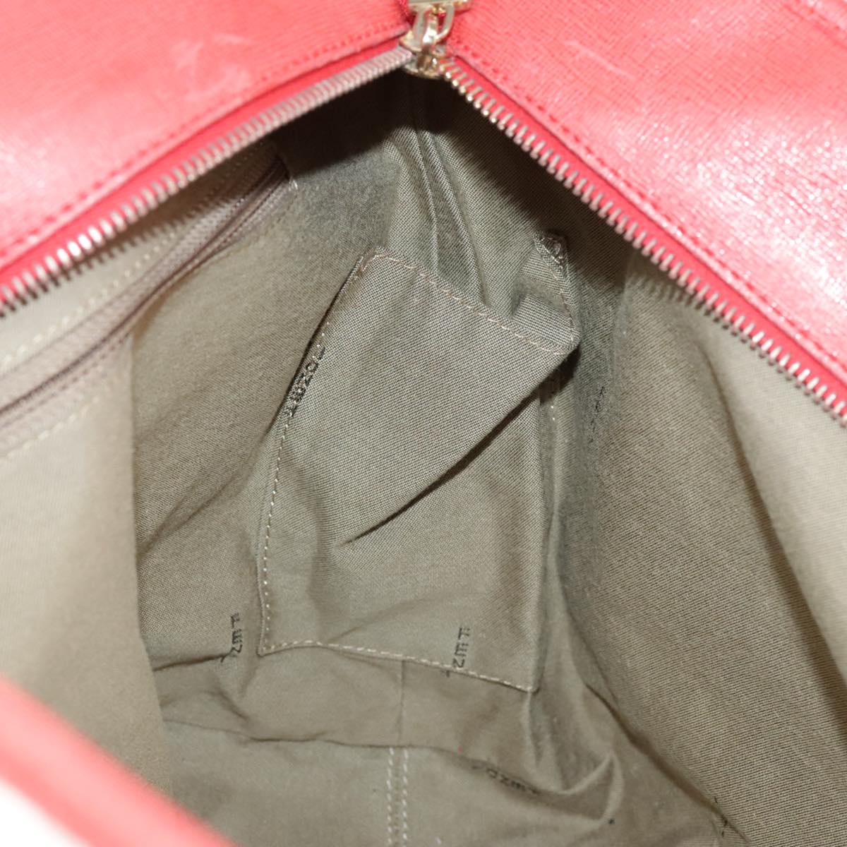FENDI Zucca Canvas Tote Bag White Red 98476