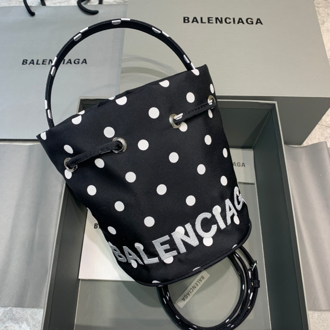 Balen Le Cagole MeGLAMIum Bucket Bag In Black, For Women,  Bags 11.8in/30cm