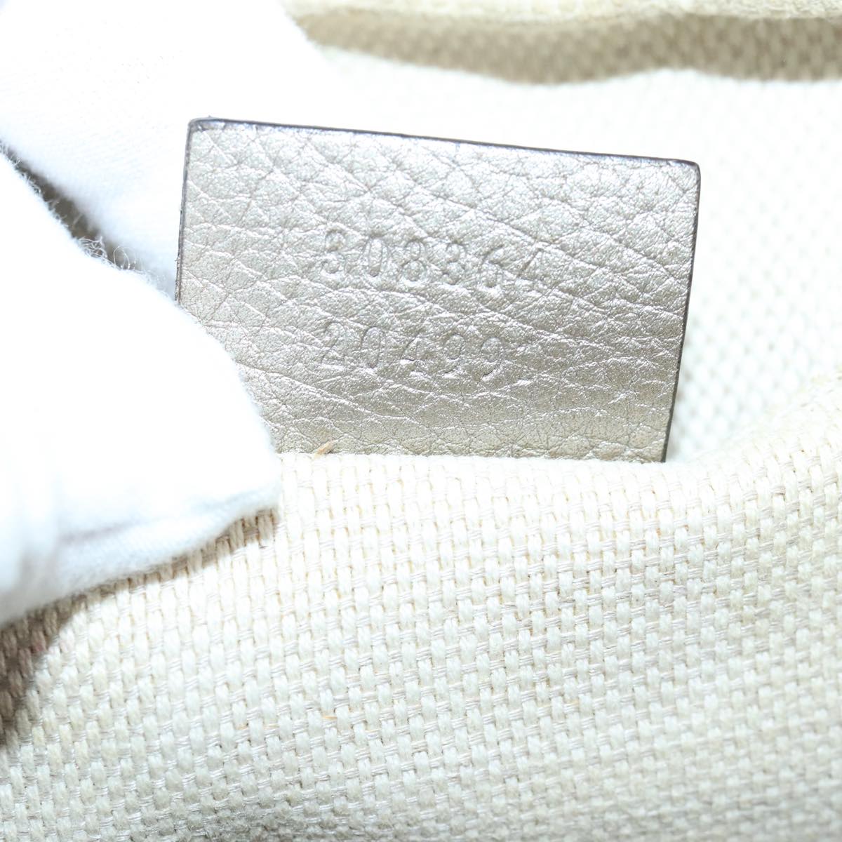 GUCCI Soho Shoulder Bag Leather Beige Gold 808364 98480