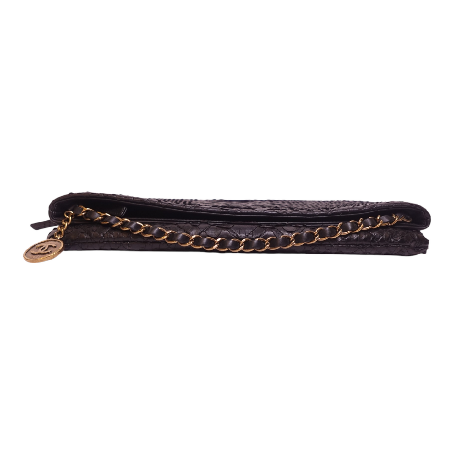 Chanel Python Medallion Clutch