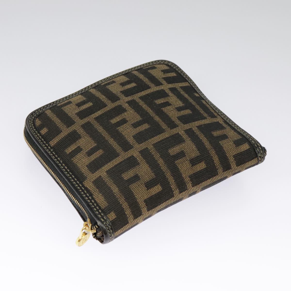 FENDI Zucca Canvas Tote Bag Brown Black gold 98581