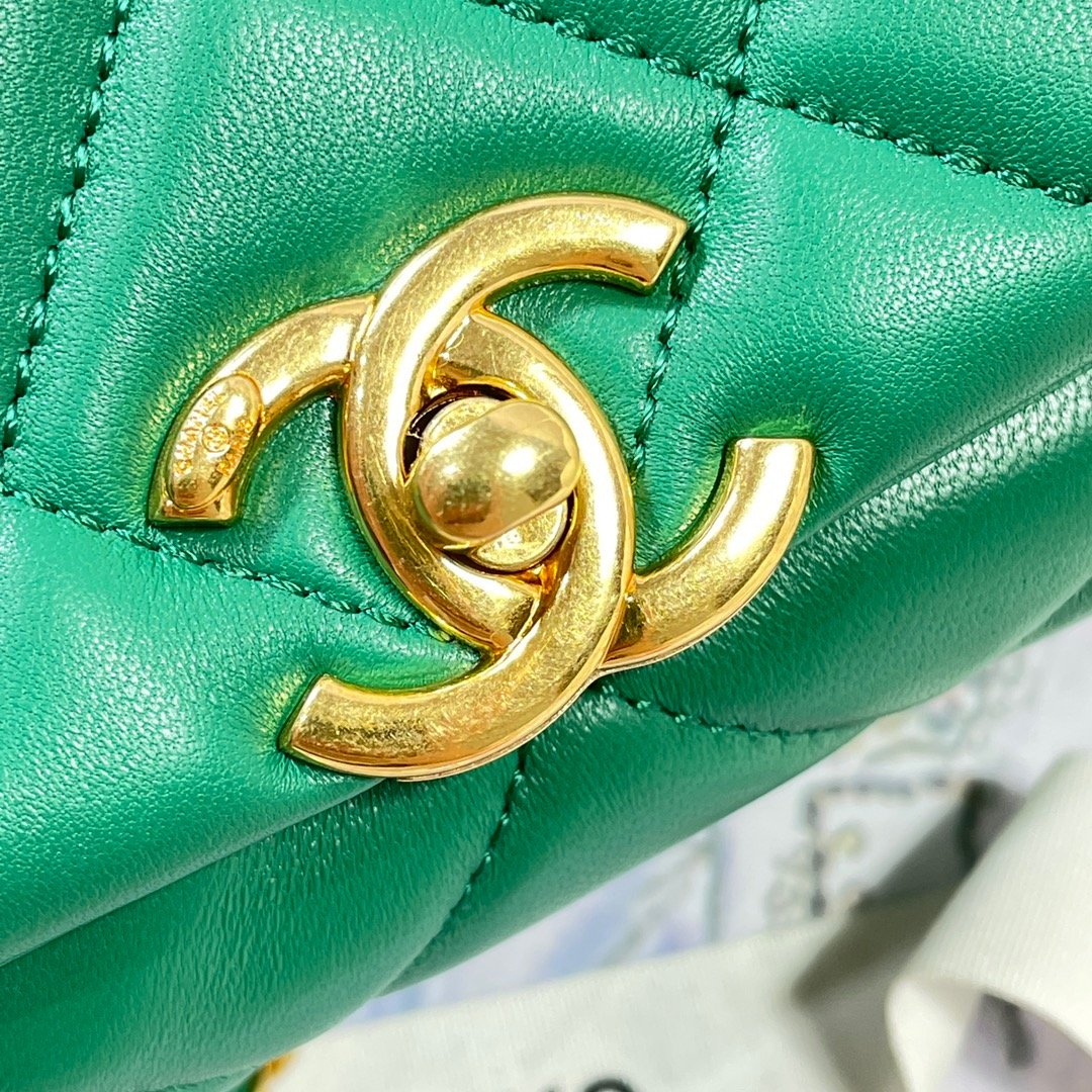 CHL GlamIap Bag Gold Hardware Green For Women Handbags, Shoulder Bags 7.9in/20cm AS3366