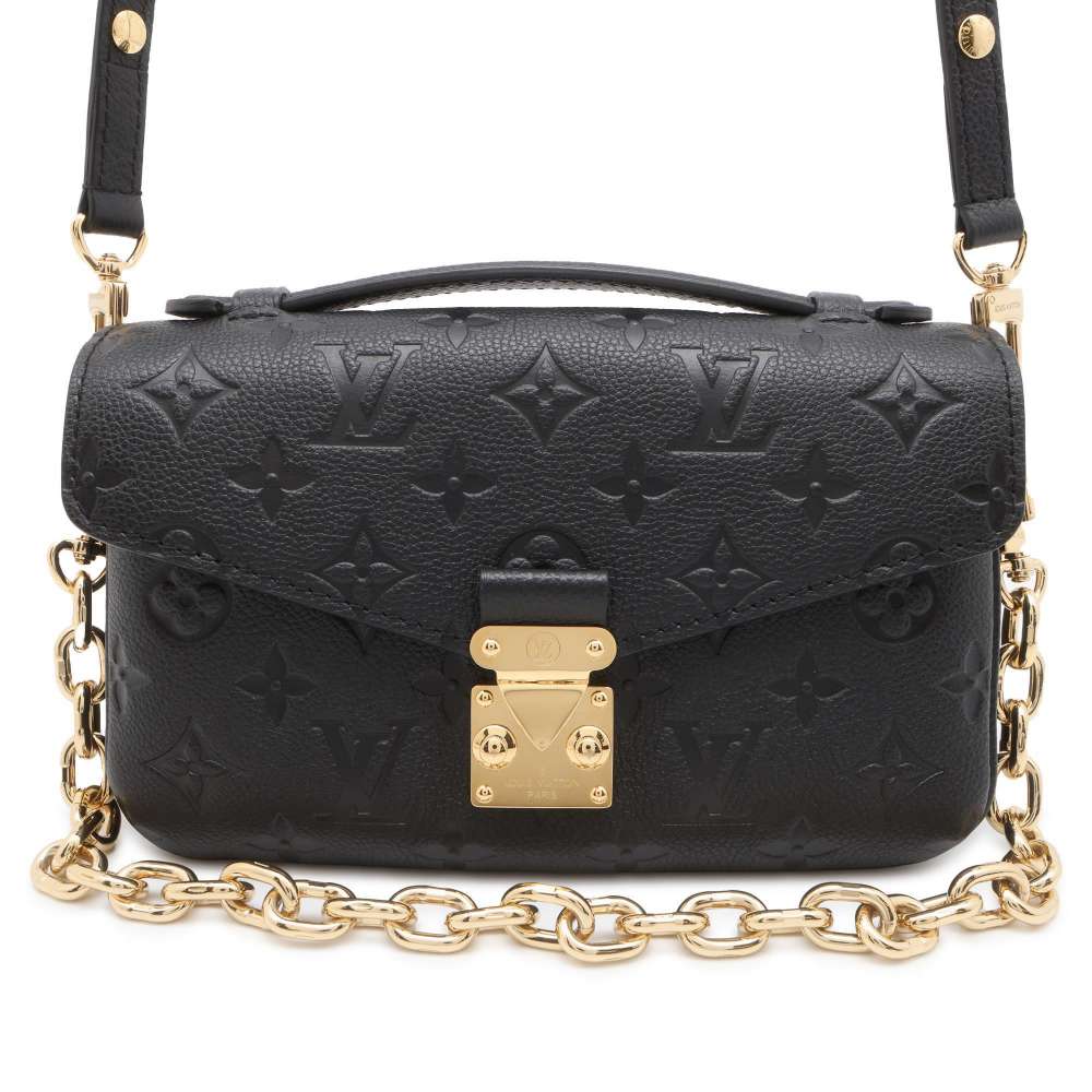 LOUIS VUITTON Pochette Metis EW Noir M46595 Monogram Empreinte Leather