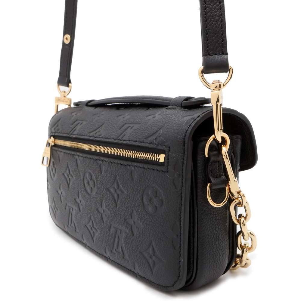 LOUIS VUITTON Pochette Metis EW Noir M46595 Monogram Empreinte Leather