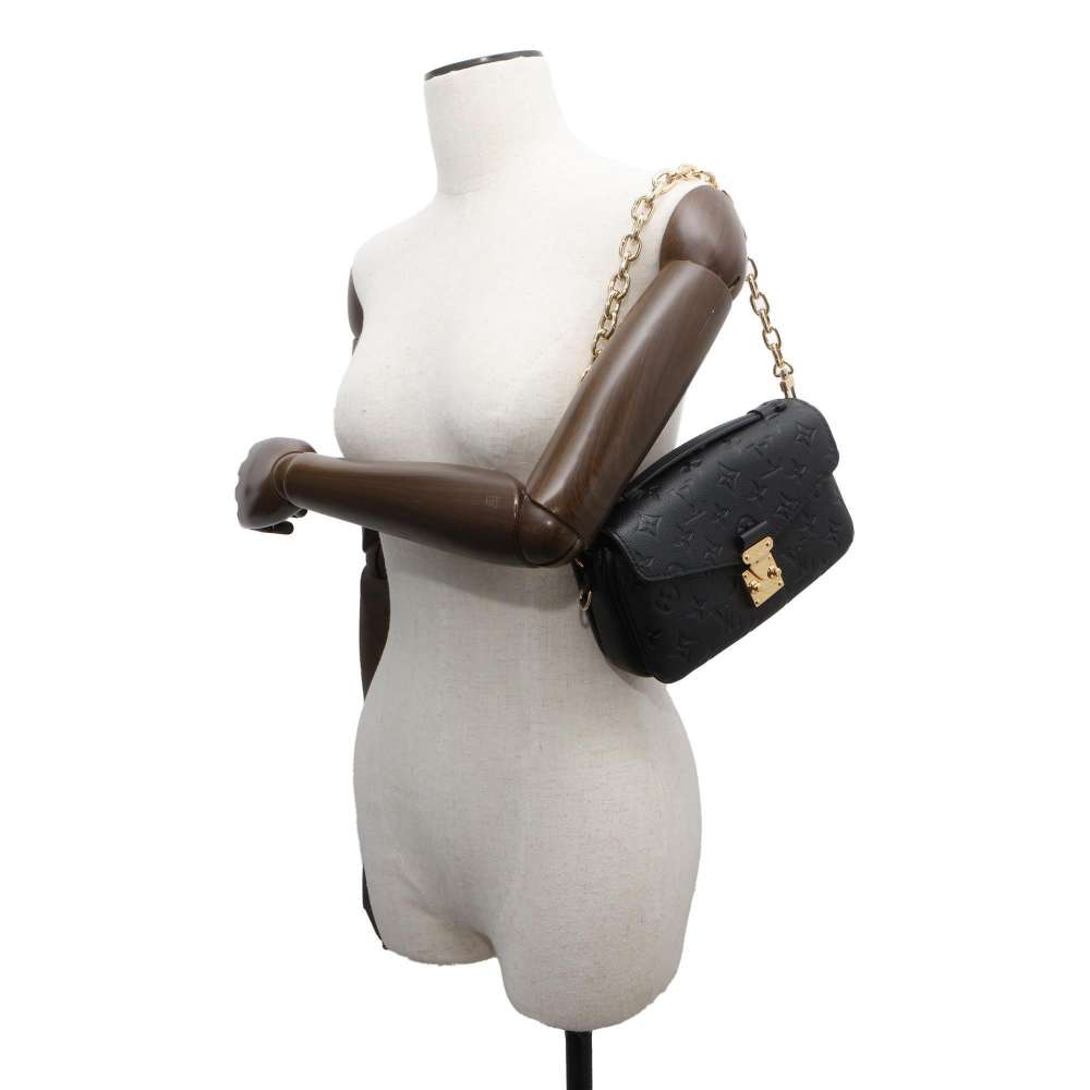 LOUIS VUITTON Pochette Metis EW Noir M46595 Monogram Empreinte Leather