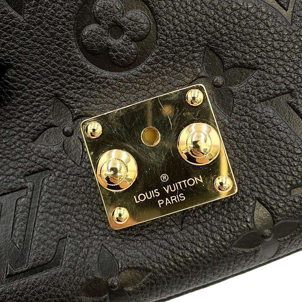 LOUIS VUITTON Pochette Metis EW Noir M46595 Monogram Empreinte Leather