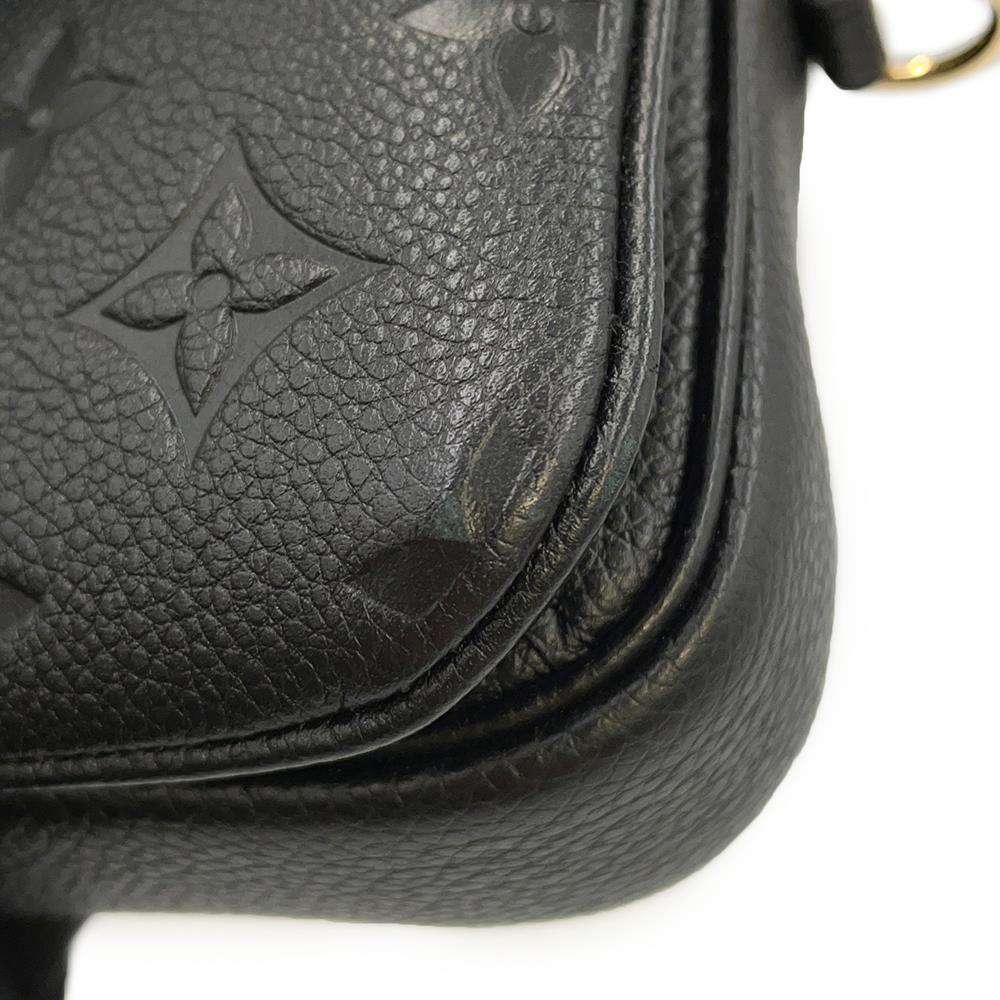 LOUIS VUITTON Pochette Metis EW Noir M46595 Monogram Empreinte Leather