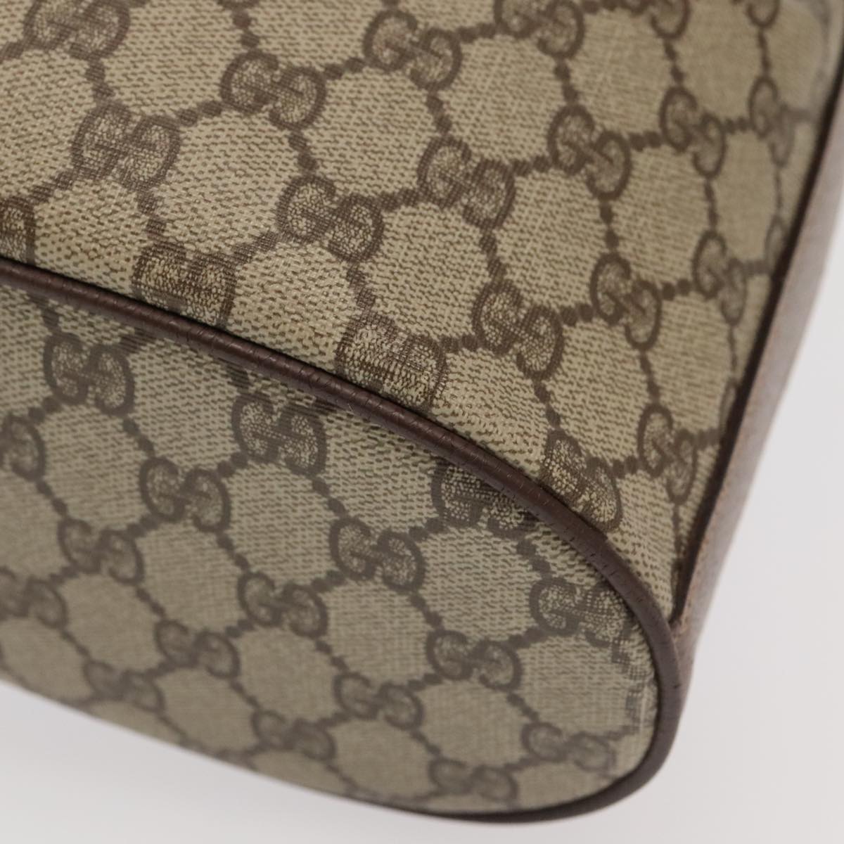 GUCCI GG Supreme Shoulder Bag PVC Beige Gold 001 115 98766
