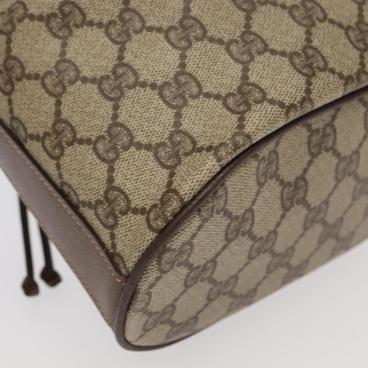 GUCCI GG Supreme Shoulder Bag PVC Beige Gold 001 115 98766