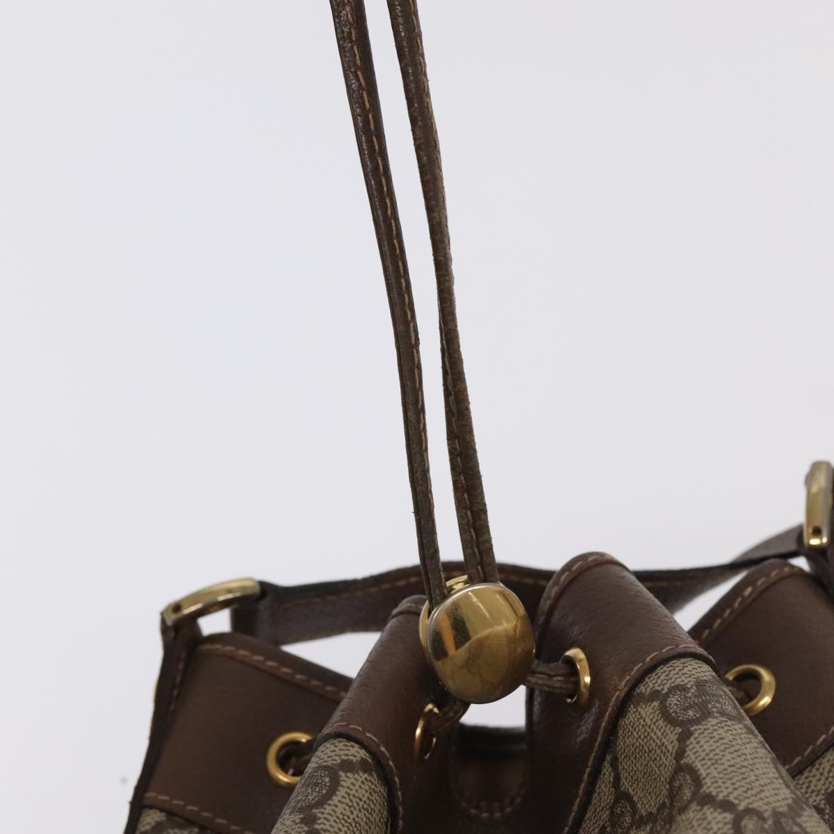 GUCCI GG Supreme Shoulder Bag PVC Beige Gold 001 115 98766