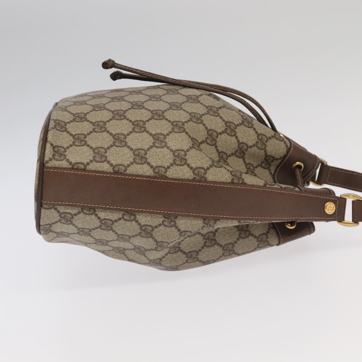 GUCCI GG Supreme Shoulder Bag PVC Beige Gold 001 115 98766