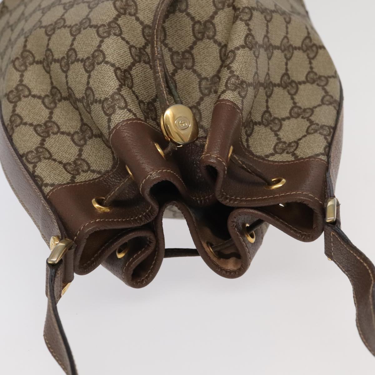 GUCCI GG Supreme Shoulder Bag PVC Beige Gold 001 115 98766