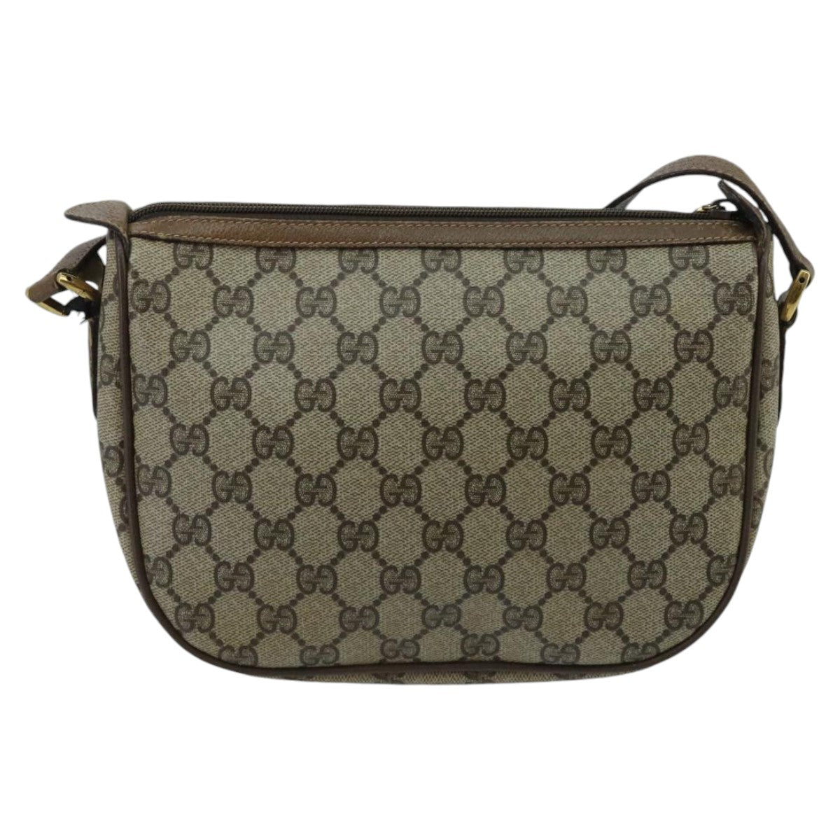 GUCCI GG Supreme Web Sherry Line Shoulder Bag PVC Beige Green Red 98777