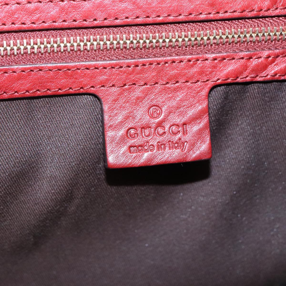 GUCCI GG Canvas Shoulder Bag Beige Bordeaux Gold 203504 98813