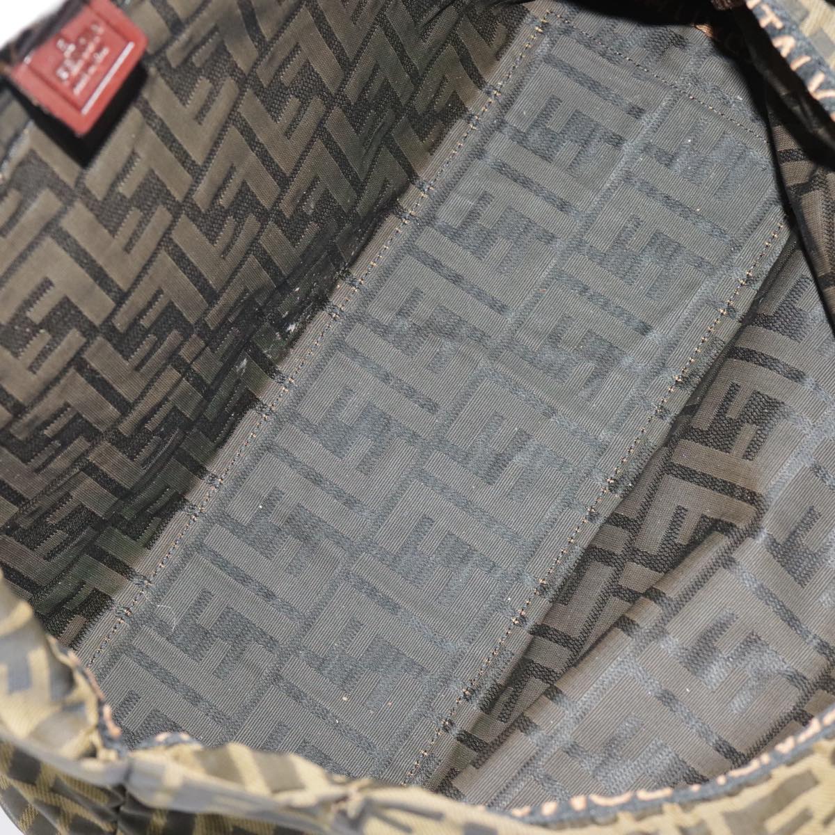 FENDI Zucca Canvas Tote Bag Brown Black 98835