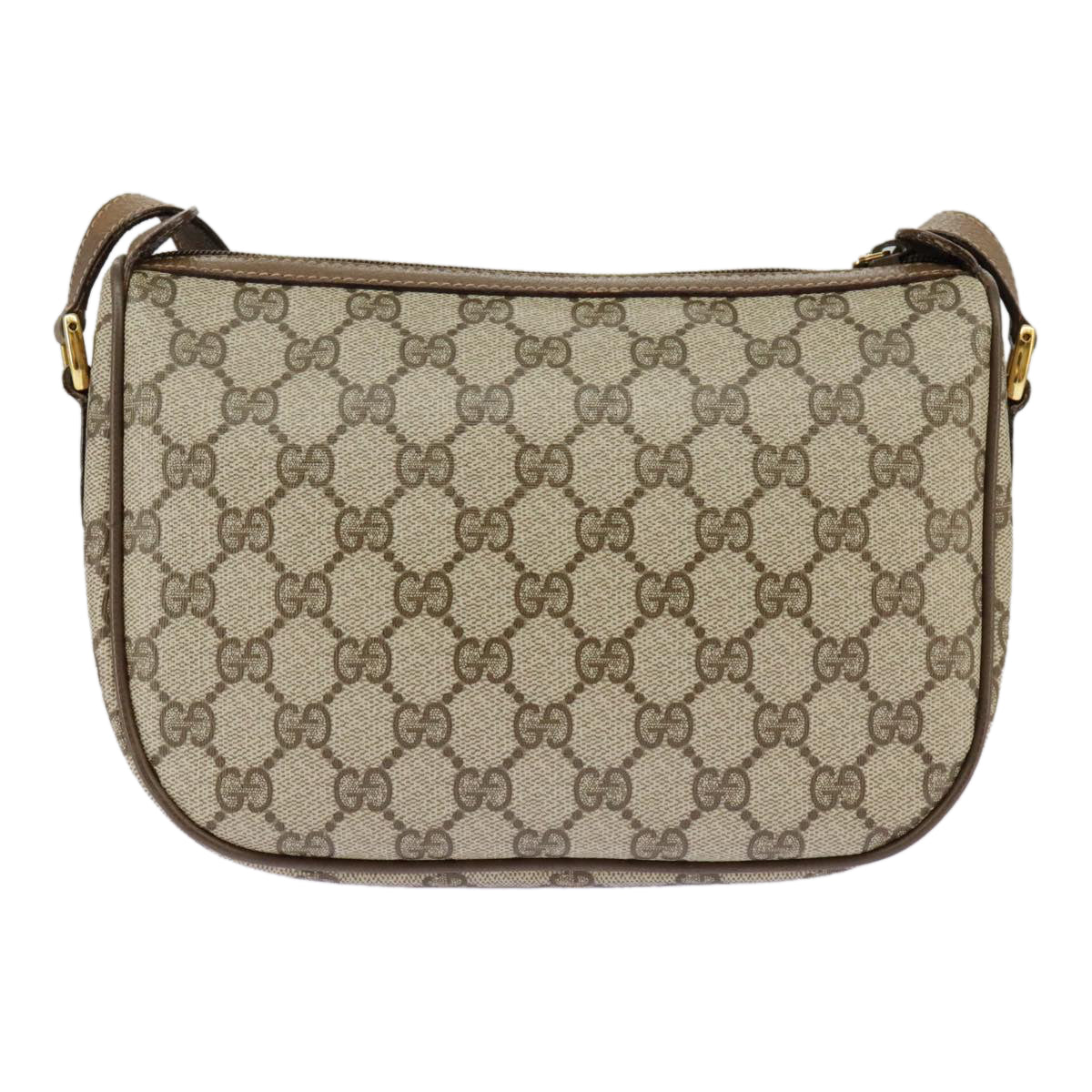 GUCCI GG Supreme Web Sherry Line Shoulder Bag PVC Beige 89 02 032 98837