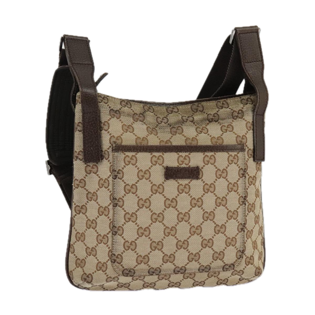 GUCCI GG Canvas Shoulder Bag Beige 122793 98853