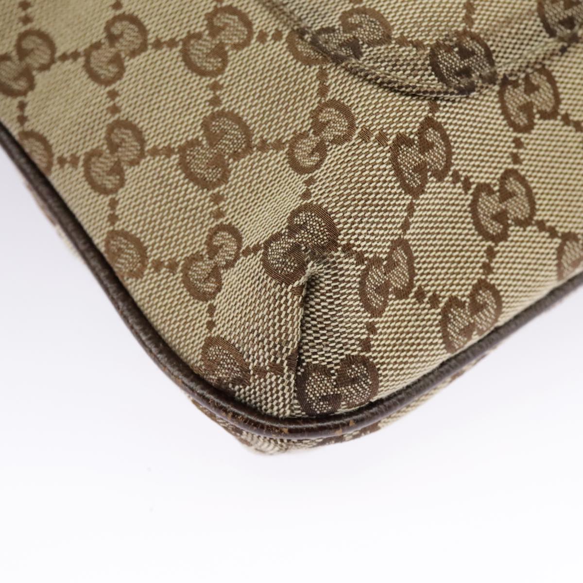 GUCCI GG Canvas Shoulder Bag Beige 122793 98853