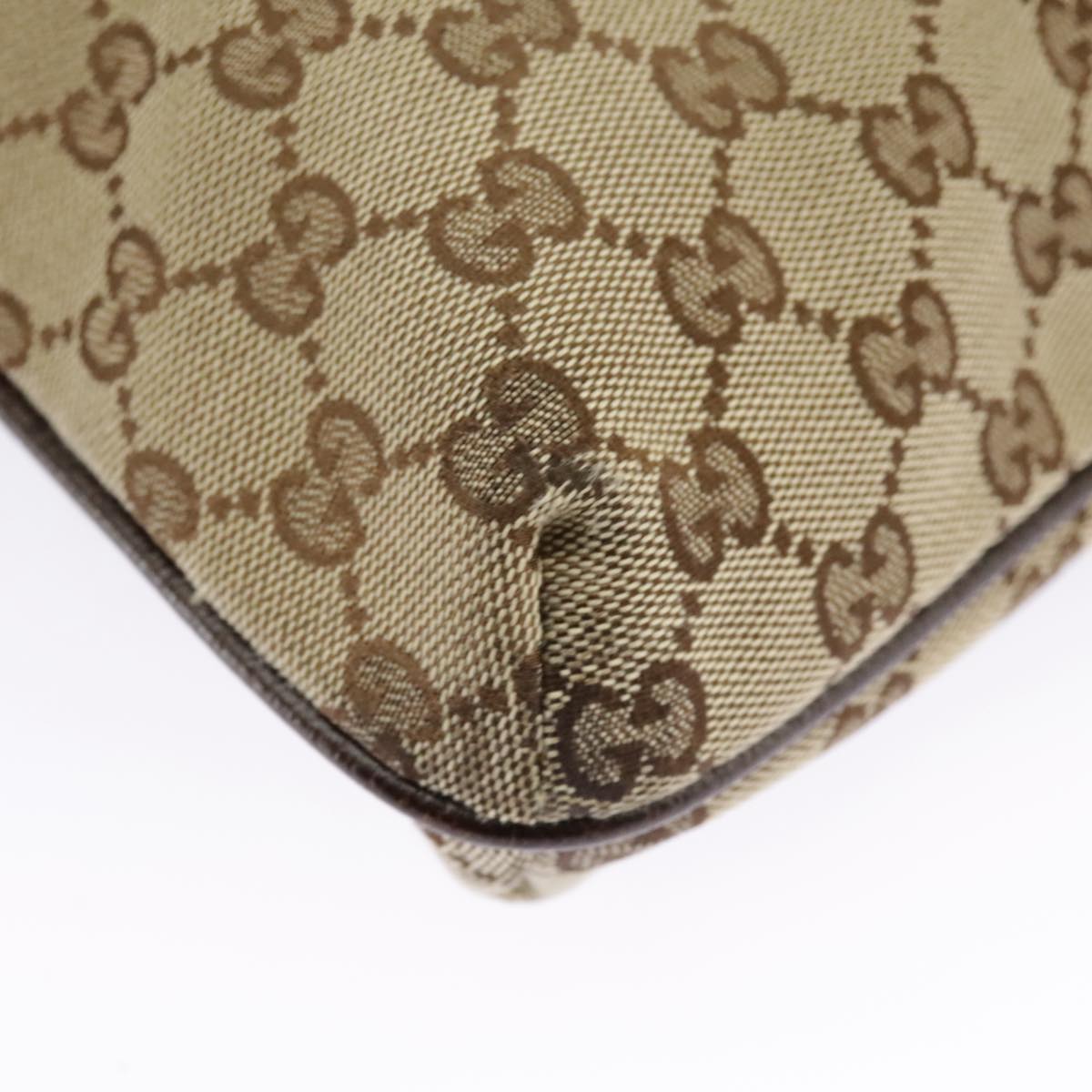 GUCCI GG Canvas Shoulder Bag Beige 122793 98853