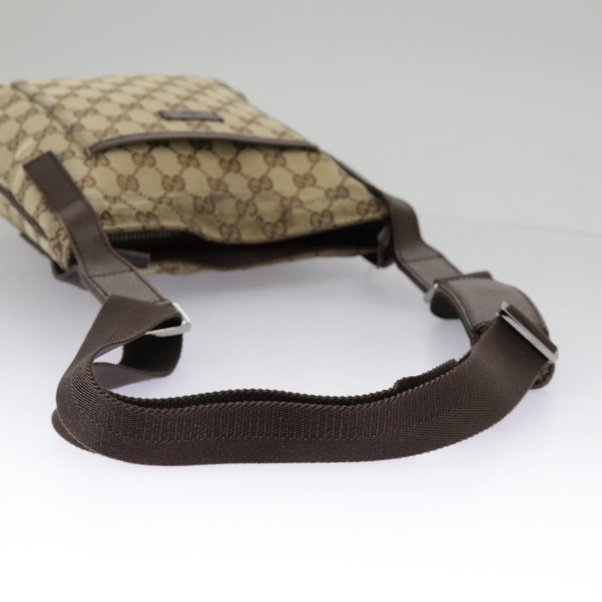 GUCCI GG Canvas Shoulder Bag Beige 122793 98853