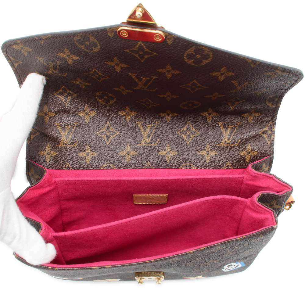 LOUIS VUITTON Pochette Metis Brown M44366 Monogram Love Padlock Size MM