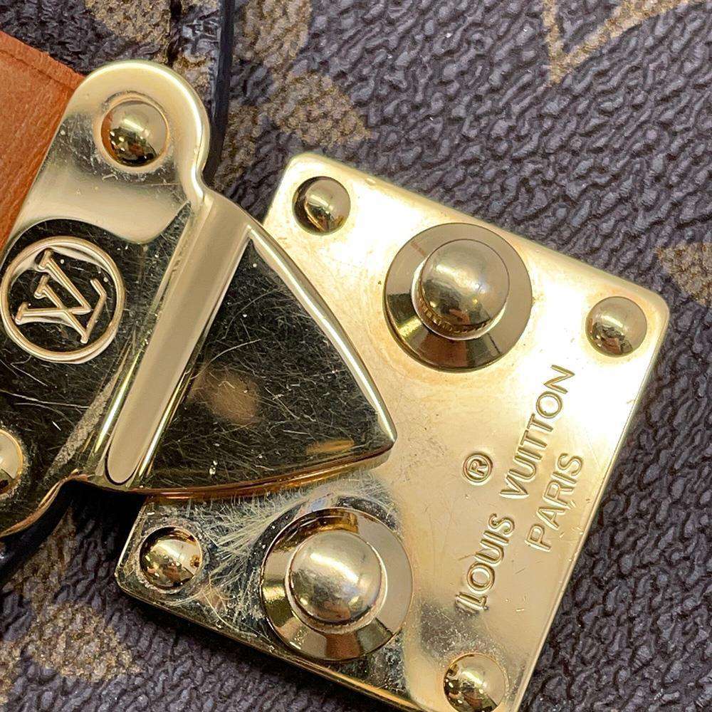 LOUIS VUITTON Pochette Metis Brown M44366 Monogram Love Padlock Size MM
