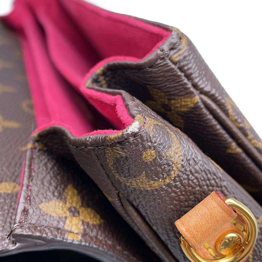 LOUIS VUITTON Pochette Metis Brown M44366 Monogram Love Padlock Size MM